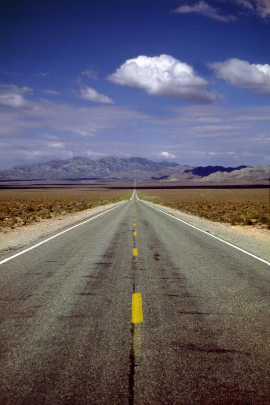 The Extraterrestrial Highway road sign on Nevada State Route 375 near Area 51