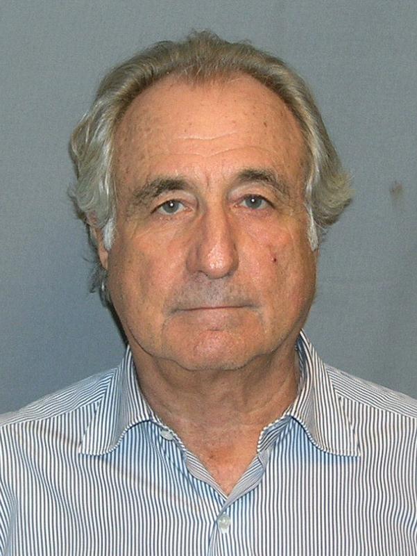 Bernie Madoff's federal mug shot, taken by the U.S. Marshals Service in March 2009