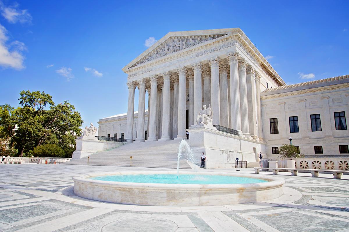 The United States Supreme Court Building, west facade.