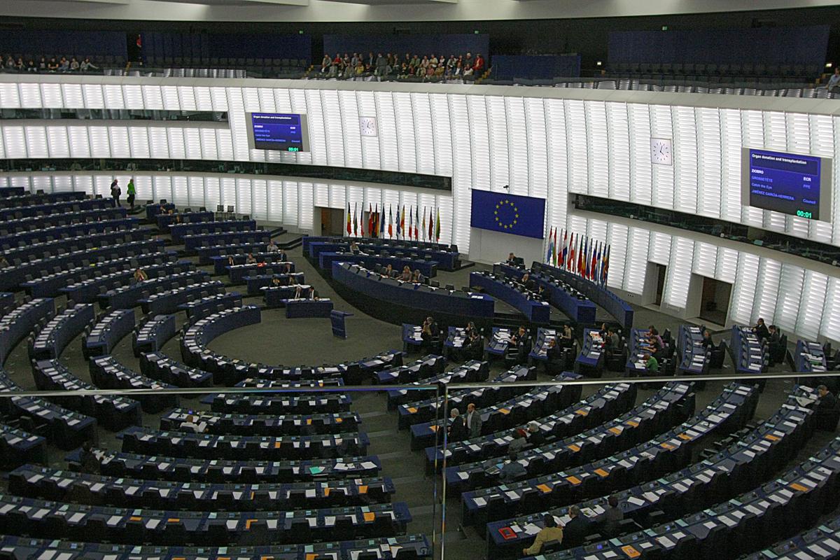 European Parliament hemicycle in Strasbourg