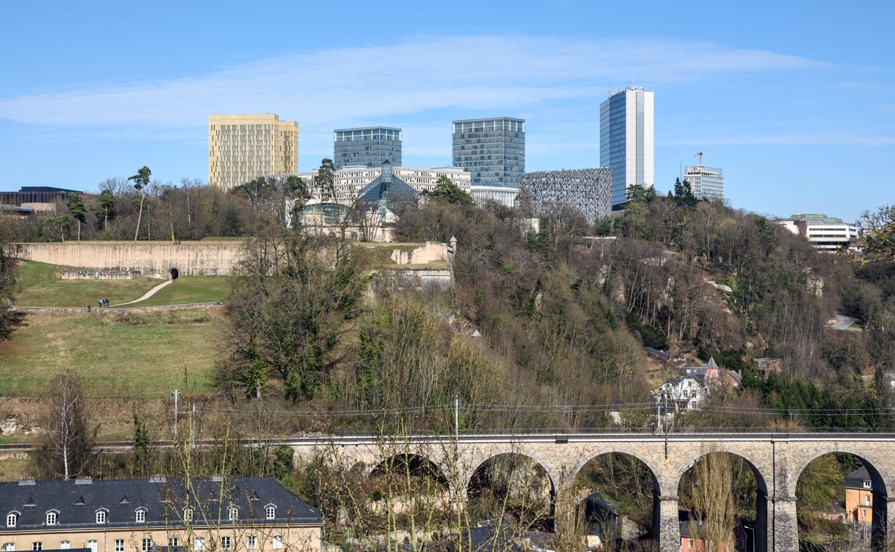 Court of Justice of the European Union building in Kirchberg, Luxembourg